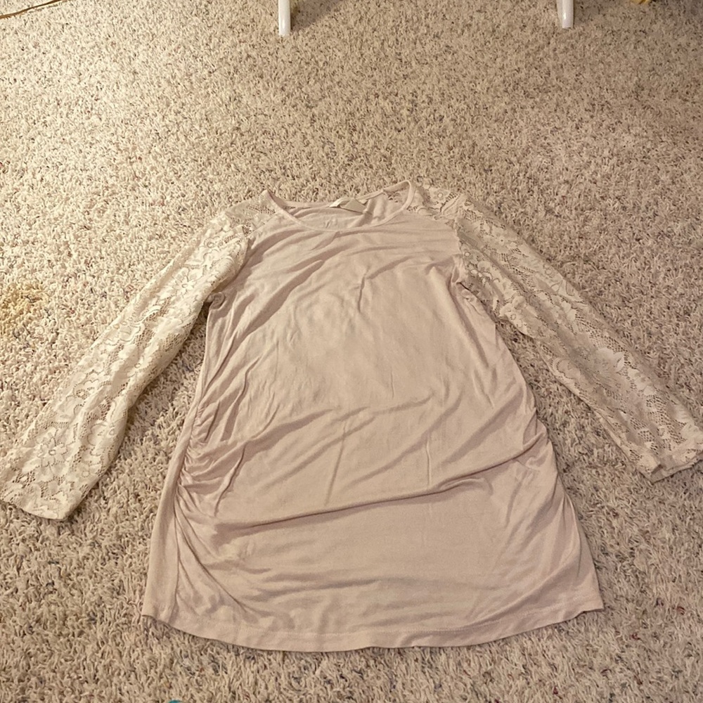 H&M maternity blouse pale pink.